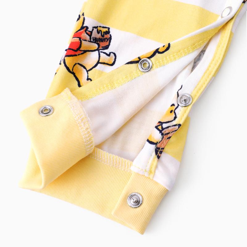 Disney Baby Boys & Girls Long Sleeve Footless Rompers Winnie The Pooh Minnie Mouse Stitch Simba Bamboo Blend Sleep Play Outfits