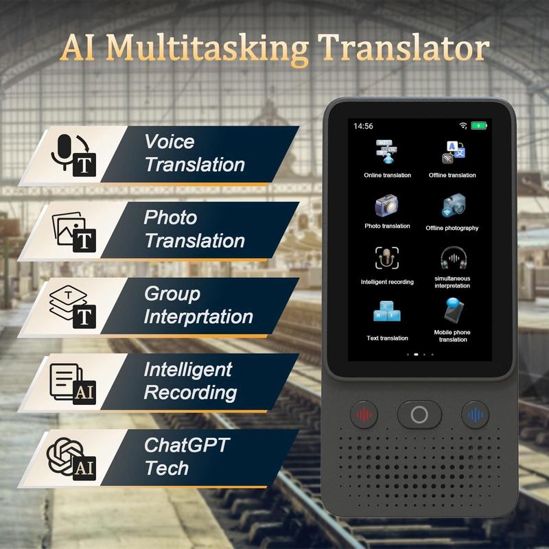 2026 Newest Portable Al Language Translator Device | No Additional Charges | Translation Does Not Require a Signal Source | Translate 138 Languages with WiFi | Translation Multi-Language Touchscreen Translator