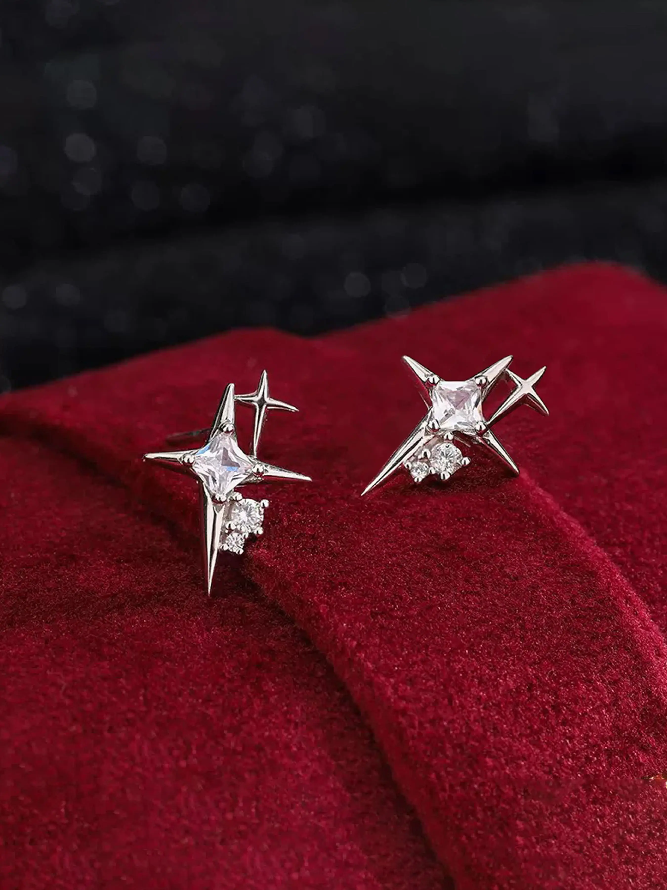 Elegant Zircon Cross Statement Earrings Set, Copper Material, Metal Coated Design, Perfect Gift for Special Occasions, Unisex Fashion Jewelry
