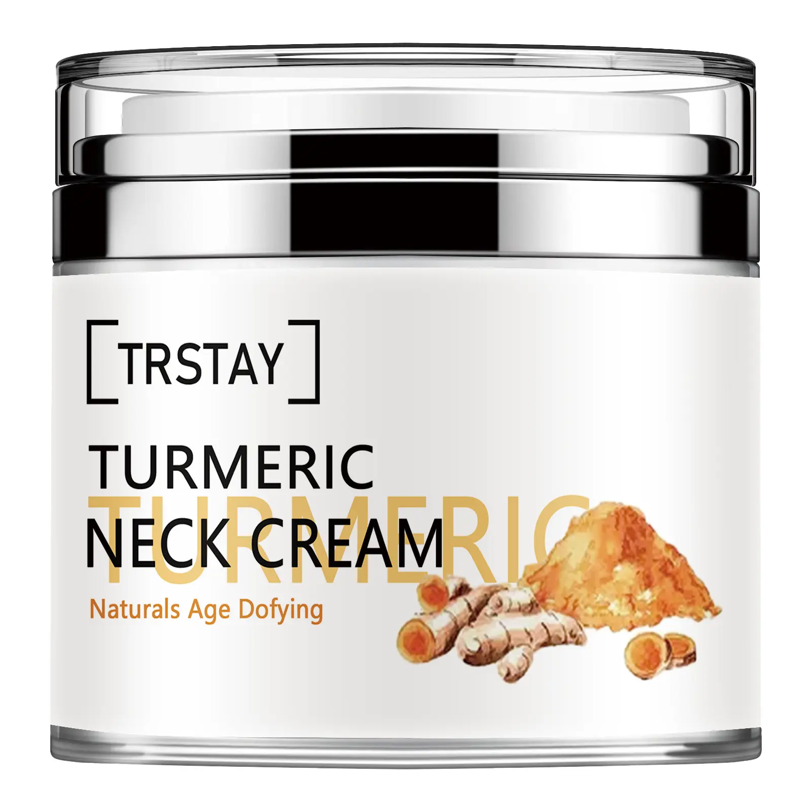 TRSTAY Turmeric Neck Cosmetic Cream - Natural Anti-Aging, Lifting, Firming, Moisturizing, Nourishing, Hydrating with Hyaluronic Acid - Suitable for All Skin Types, Moisturize, Body Care