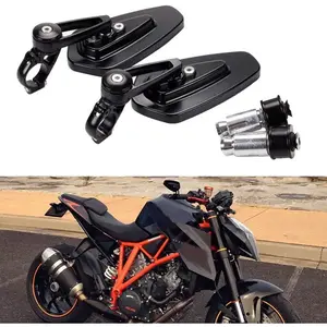 Black Motorcycle Handlebar Rearview Mirror