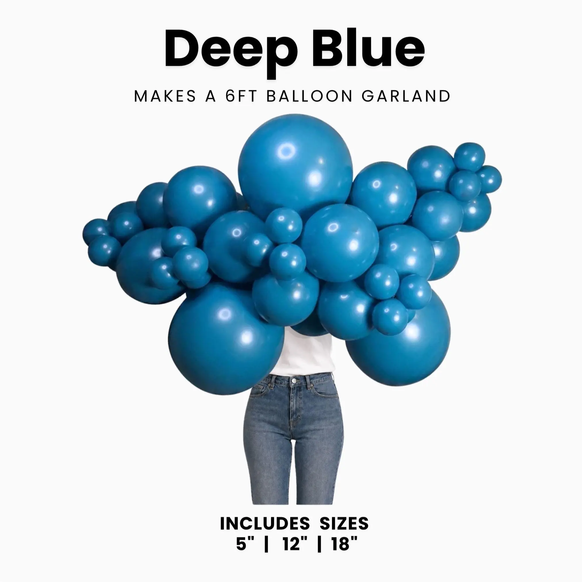 Deep Blue Balloon Pack with Optional Add-Ons