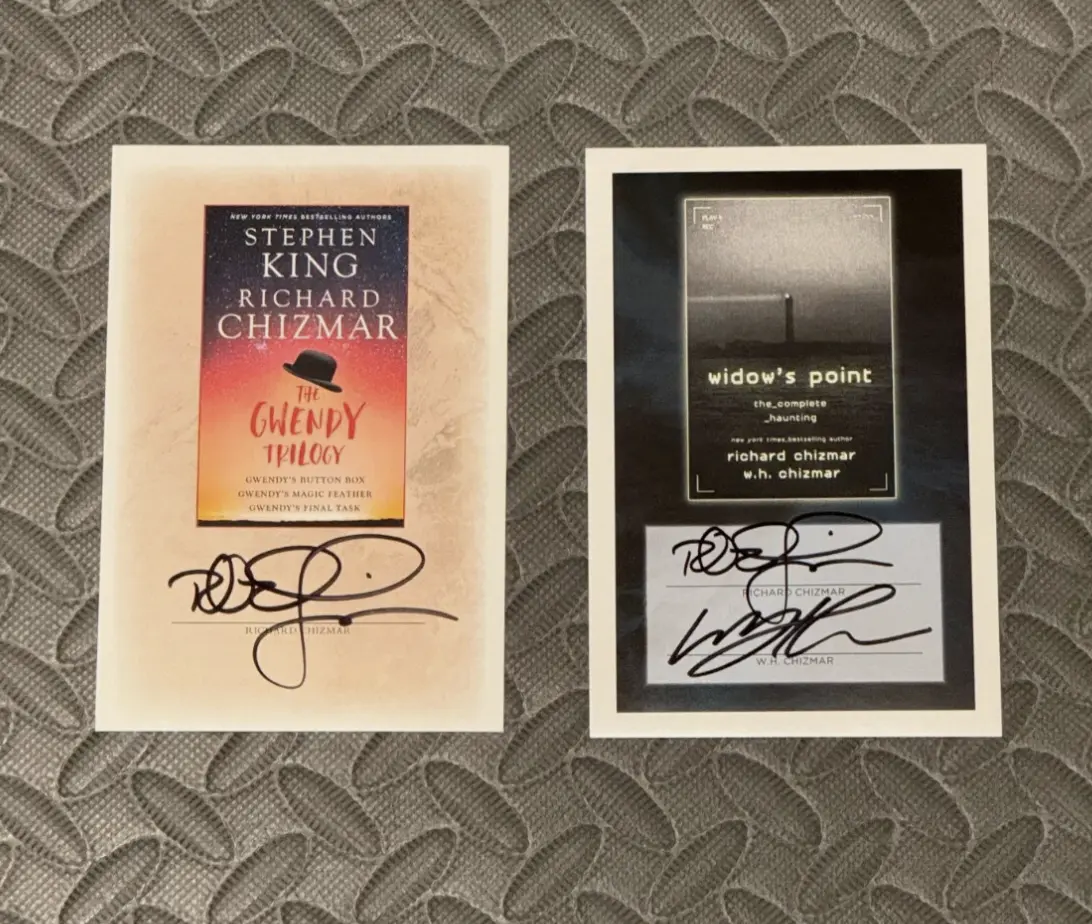 2024 Printed English Signed by Richard Chizmar Book Plates - Original Item, Signed Plate, Ideal for Bibliophiles, Compatible with The Gwendy Trilogy & Widow's Point Literature Books