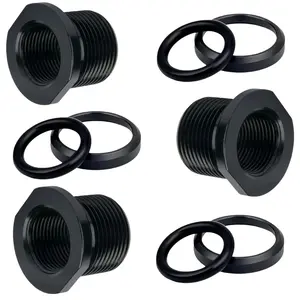 3 Pcs Thread Protector 1/2 x 28 Convert to 5/8x24 with Steel Crush Washer, Black