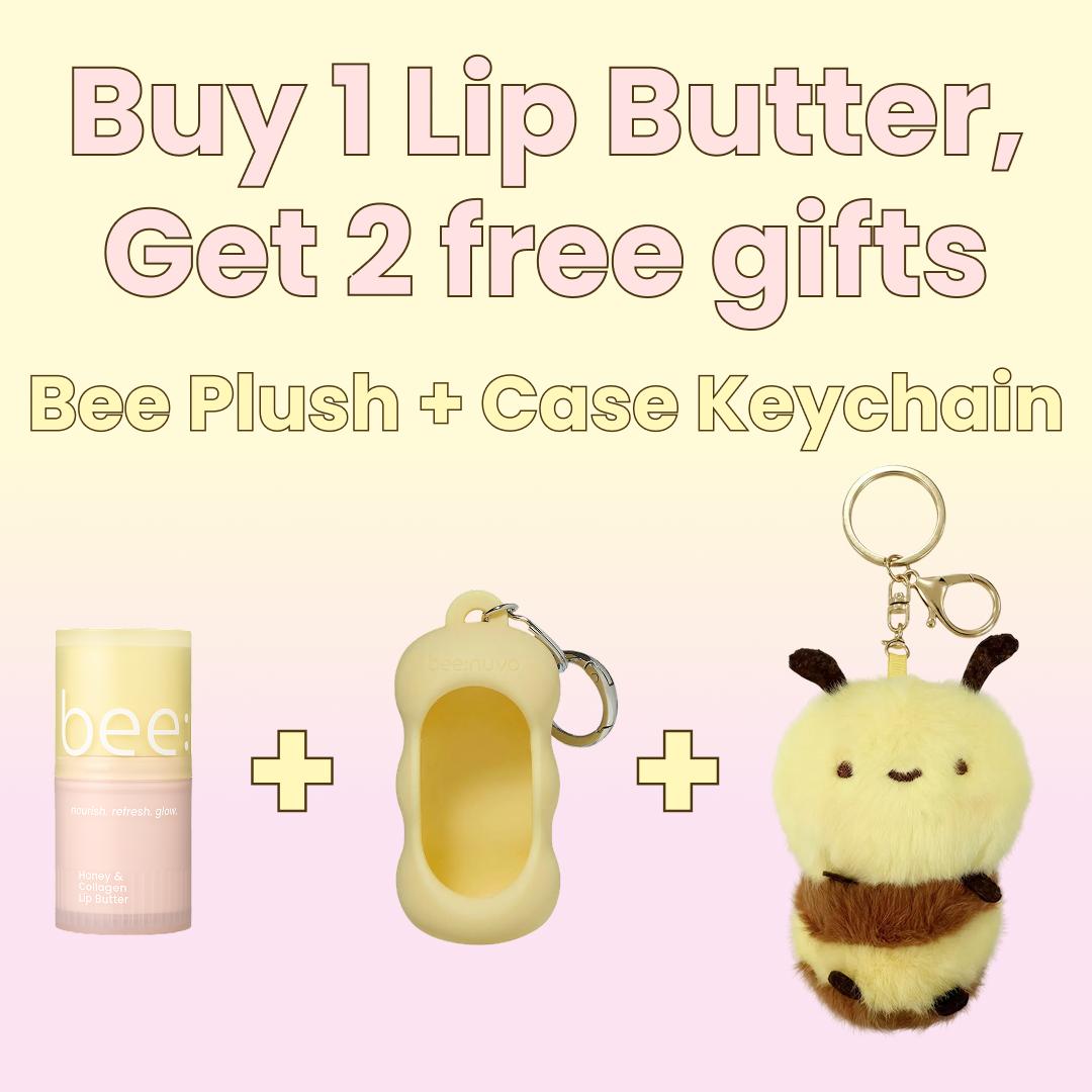 beenuvo Honey & Collagen Lip Butter - Honey Lip Balm for Deep Moisture & Skincare | 13g | Daily Lip Moisturizer