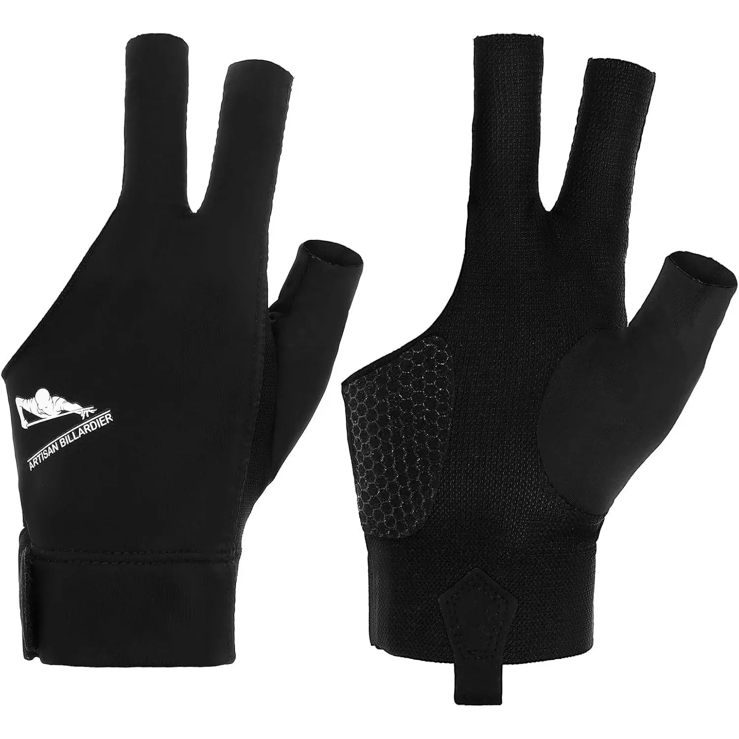1 count Left Hand Billiard Gloves for Men Billiards Glove Pool Splicing Process Snooker Cue  Glove Popular Sizes Man Woman Elastic 3 Fingers Show Gloves Quick-Dry Breathable Billiard Pool