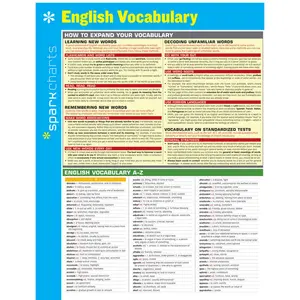 English Vocabulary SparkCharts by SparkNotes [Hardcover Book]