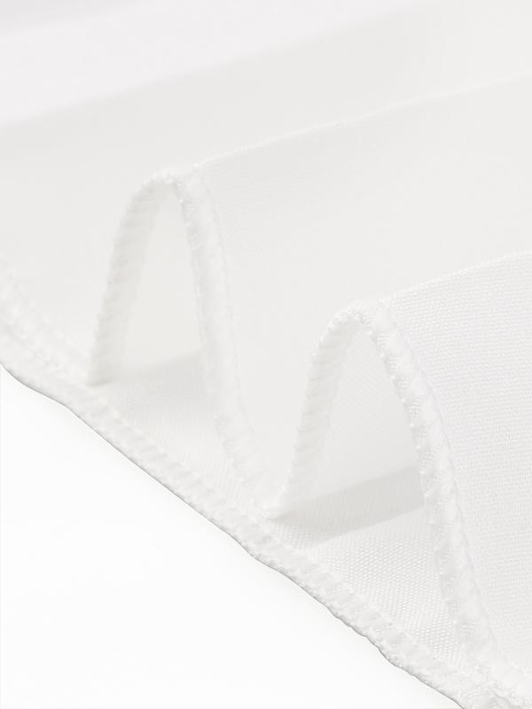 INSPIRE CHIC Collar V Neck Belted Pleated Maxi Dress White