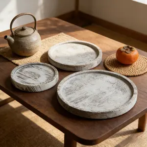 SICANDAENHK Ultimate farmhouse aesthetic accent!Durable solid wood tray set that turns any table into a beautiful curated focal point🏡