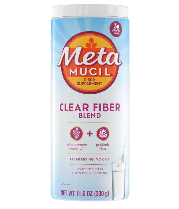 Fiber Supplement, Unflavored Clear Mixing Powder, No Grit, No Sugar Added, Plant Based Prebiotic Fiber Supplement Blend for Daily Digestive Health, 75 teaspoons