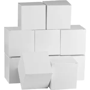 10 count Small  Boxes with ,Mini White  Box,Cardboard Paper Present Box Favour Box,Small Party Favor Boxes for Birthday Wedding Christmas Bridesmaid  Box with Lid,3.9x3.9x3.9in