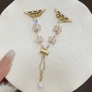 Elegant Bow Diamond-Encrusted Apple Watch Band, Women's Fashion Wristband, Compatible with Series 1-11 Ultra Se, Perfect Gift