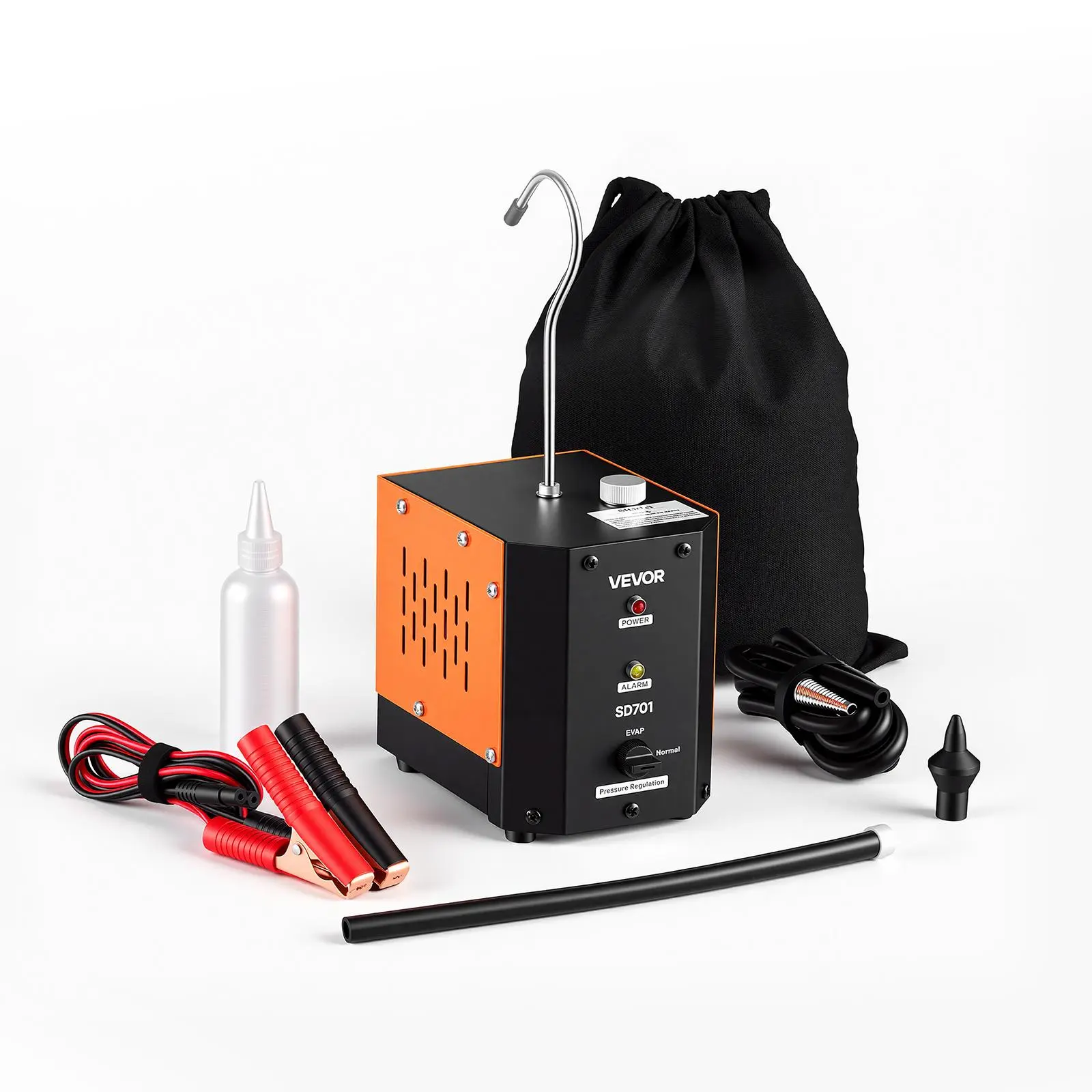 【toolupgrade】VEVOR DC 12V Power Automotive Smoke Machine Leak Detector, EVAP Testing Vacuum Diagnostic Tester with Built-in Air Pump, Adjustable Pressure for Cars, Motorcycles