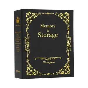 Classic Golden Pattern Photo Album, 1 Count 100 Pages Photo Storage Album, Home Decor for Living Room Bedroom, Gift for Friends & Family