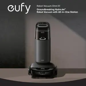 eufy S1 with All-in-One Station, HydroJet Robot Vacuum and Mop Combo, 8,000 Pa Suction, Smart Obstacle Avoidance, Multi-Level Mapping, Mop Auto-Retraction, Perfect for Pet Hair
