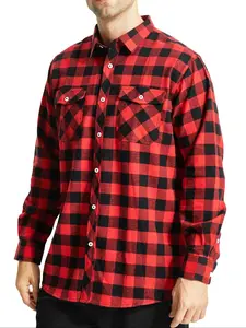 1 PCS Men's Long Sleeve Plaid Shirt, Casual Outdoor Workwear, Ideal Layering for Fall & Winter, Perfect for Men's Daily Wear