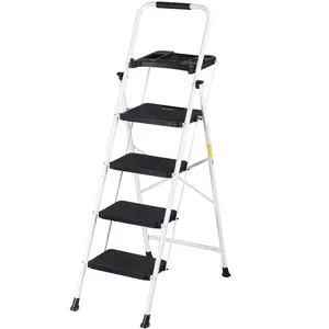 Segawe Step Ladder Folding Step Stool with Tool Tray Wide Non-Slip Pedal