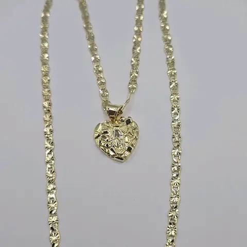 NUGGET MEDIUM Heart fashion necklace     size * Nugget * gold-plated 18"inches 24"inches available