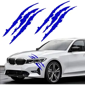 2PCS Claw Mark Decals for Cars,Headlight Car Sticker,Stripes Scratch Decal Vinyl for Sports Cars SUV Pickup Truck Window Motorcycles ect (blue)