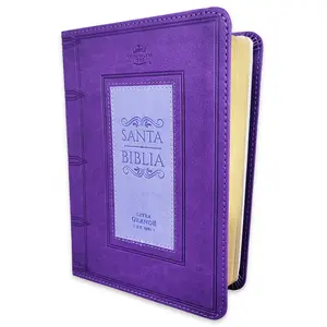 Biblia Portatil 12 puntos RV1960, imit piel lila cuadrado
