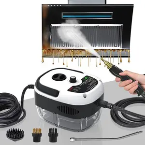 2500W High Handheld Steam Cleaner,High Temperature Pressurized Steam Cleaning Machine, 6 High Speeds with 3 Brush Heads for Kitchen Home Car Cleaning