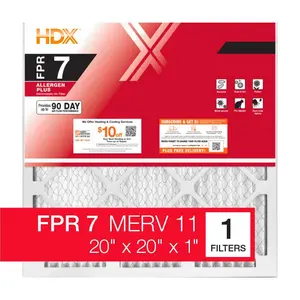 20 in. x 20 in. x 1 in. Allergen Plus Pleated Furnace Air Filter FPR 7, MERV 11