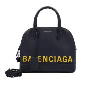 Pre-owned Balenciaga Leather Top Handle Bag Ville Medium Blue JM MM421