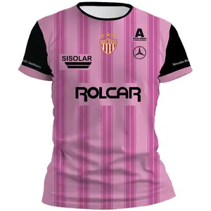Liga MX Playera Necaxa Rosa 3D T-shirt, Mexican Soccer Jersey, Gifts for Mexicano Fútbol Fans, Sport Gear, Football Wear