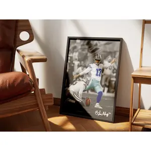 [ SALE UP 45% - UNFRAMED POSTER ] Brandon Aubrey Poster, Signed Football Poster, Sports Decor, Fan Room Wall Art