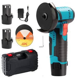 Angle Grinder Tool, 2 Battery Electric Grinder Power Tools with Grinding Disc, 12V Cordless Mini Angle Grinder Cutting Machine for Cutting, Grinding, Polishing and Rust Removal