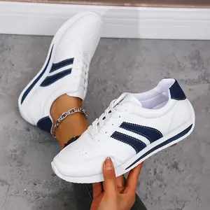 Women’s casual walking sneakers for wide feet, breathable lace-up flat shoes, low-top athletic shoes comfortable all year round, suitable for fitness, walking, and everyday commuting while working. fly knit margiela gats