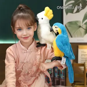 Realistic Parrot Plush Toy, Soft Fluffy Stuffed Animal, Home Decoration, Kids Birthday Gift, Valentine's Day, Mother's Day, Graduation, Wedding