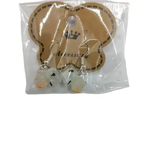 Unisex Glow in the Dark Mini Cow Earrings