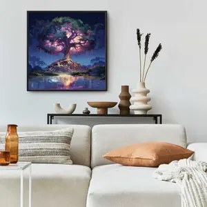 Conscious Sales C1FC24249CRL3H 24 x 24 in. The Power of Nature - Pink Framed Canvas Home Decor