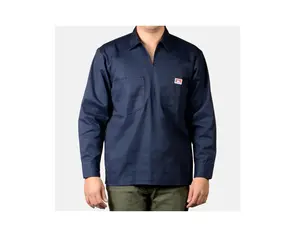Ben Davis Long Sleeve Solid 1/2 Zip Shirt