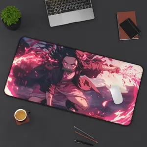 Kamado Nezuko Anime Desk Mat, Demon Slayer Anime Mouse Pad, Keyboard Mat, Nezuko Manga Desk Mat For Office, Gift For Gamer