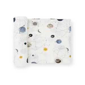 Stretch Knit Swaddle Blanket - Planets