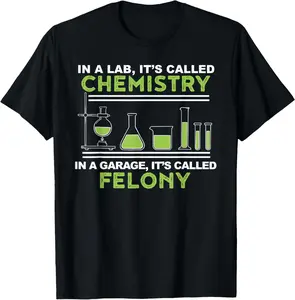 100% Cotton Chemistry Garage TShirt | Funny Chemistry Shirt T-Shirt