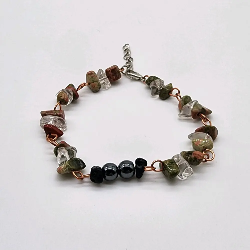 handcrafted bracelet for the heart chakra.