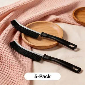 5-piece Hard Bristle Brush Set-All-in-One Crevice Cleaning Brush – No Dead Corners! Perfect for Bathroom, Toilet, Tile Floors & Grout Deep Cleaning