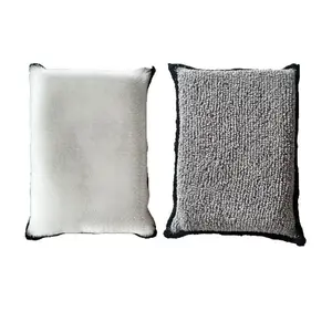 Car Interior Fleece Scrubbing Sponge, Car Cleaning Sponge, Microfiber Towel Wax Sponge, Car Cleaning Tool, Car Detailing Tools, Car Wash Accessories