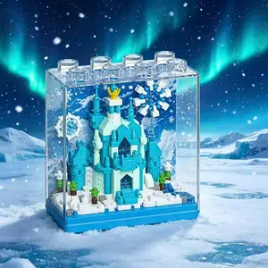High-Quality Ice House Building Blocks Toy Bricks, Durable Collectible Ornament, Enhances Motor Skills, Perfect Gift for Kids