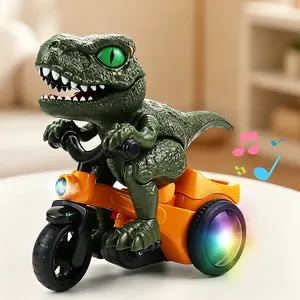 New Trick Riding 360° Rotation Dinosaur Tricycle Trike Electric Toy, Kids' Fun Ride-On Vehicle with Lights, Perfect Gift for Children