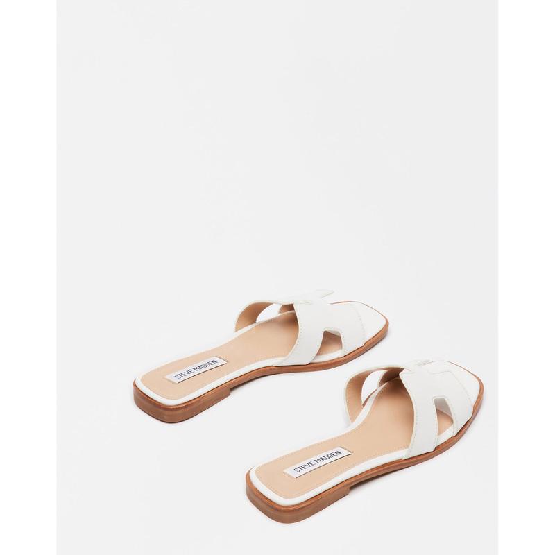 Steve Madden HADYN WHITE LEATHER Sandals