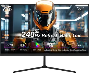 24 inch Gaming  240Hz, FHD 1080p, IPS Panel, 1ms Response Time, Adaptive sync, PC Computer , 3-Sided Frameless, Ultra Slim, 99% sRGB, Bluelight Filter, HDMI & DP Ports,Black