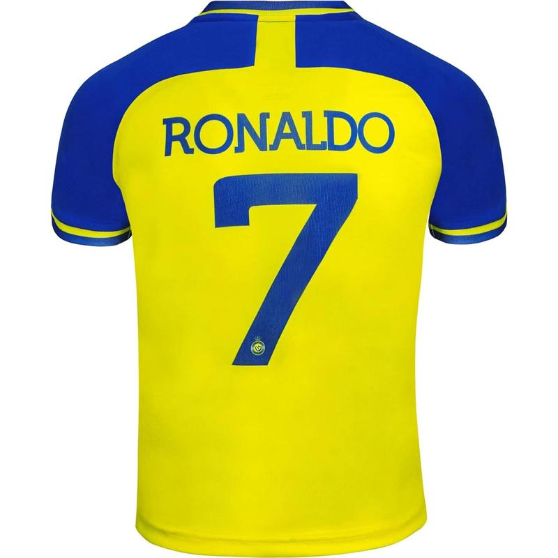 Ronaldo No #7 Nassr Riyadh Al Home Football Soccer Jersey/Shorts Socks Gift Set Youth Sizes