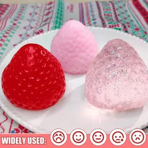 [Soft Strawberry Squishy Toy] Taba Soft and Cute Strawberry Squishy Toy |     Relaxing Finger Toy with Novel Squeeze Slow Rebound Feature |     Perfect for Office Settings, Holidays, and Various Festivals as Gifts, Ideal Valentine's Day Gift or Back-to-Sc
