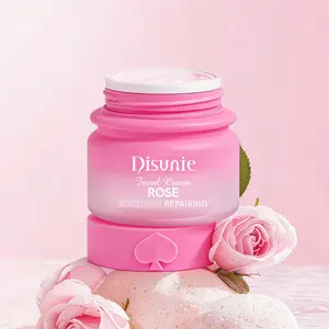 Disunie Rose Face Moisturizer Cream 1.76 oz. / 50g Rosa Rugosa + 3D Hyaluronic Acid Pink Hydra-Shield Botanical Hydration Surface Comfort