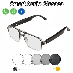 PENGTENG Wireless Smart Glasses ,Fashion Gradient Frame, Auto-Tint Polarized Lenses, Bluetooth-compatible Audio, Microphone & Speaker, Sports Outdoor, Unisex, Summer Waterproof
