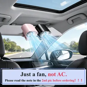 【3-days shipping】JOYTUTUS Summervibes-2026 NEW Upgraded Car Clip On Fan with LED Display - 360° Rotation, 100 Speeds Adjustable, USB Rechargeable Personal Cooling Fan, 16℃ Semi-Cooling Wide Clamp 20Hr Battery 3000mAh Battery outdoorfun